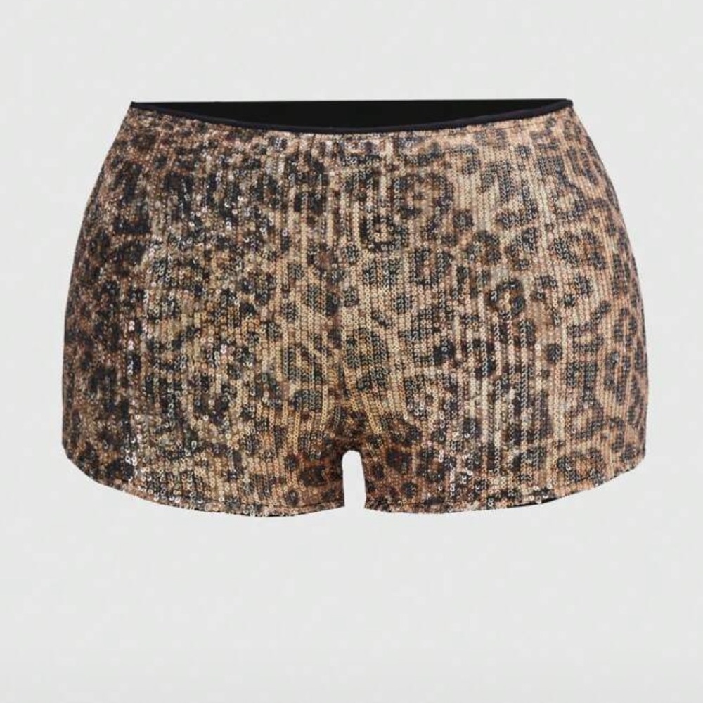 Glamorous High Waist Sequin Shorts